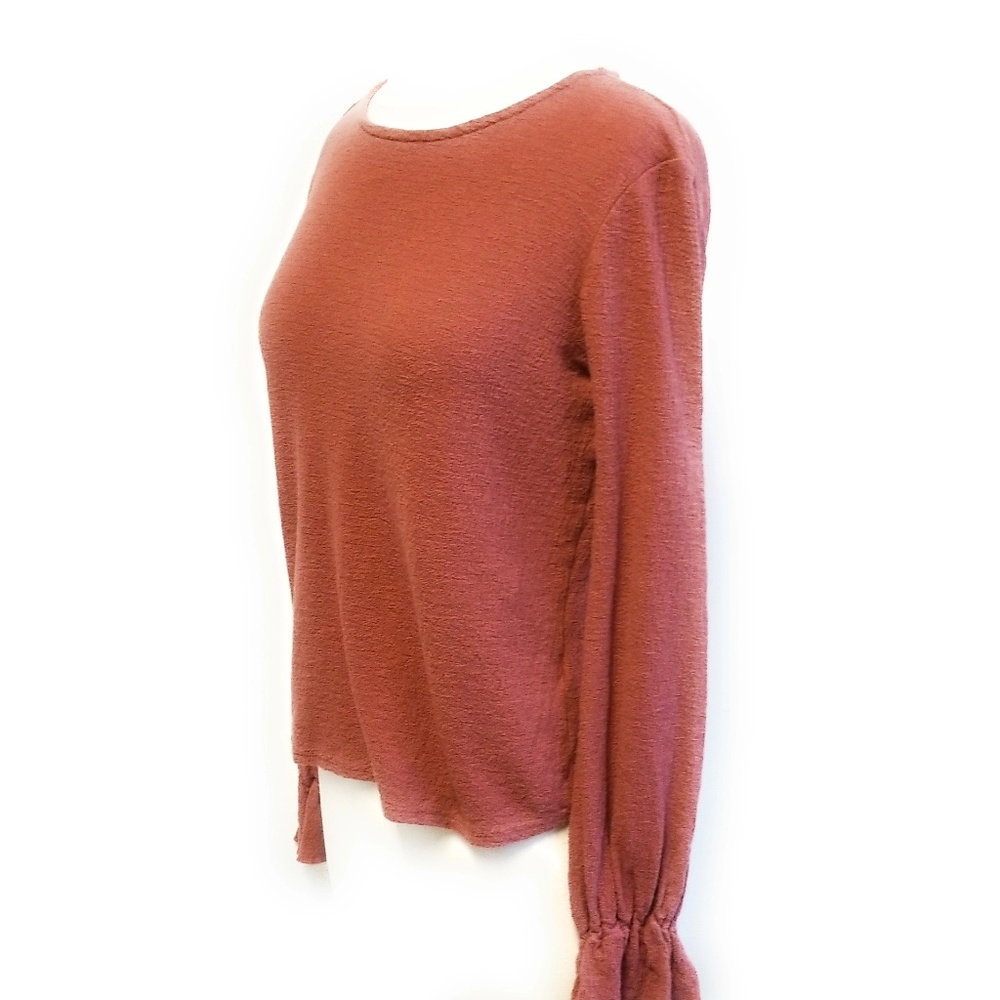 MADEWELL Texture & Thread Ruffle Cuff Top Size XS - Picture 4 of 8